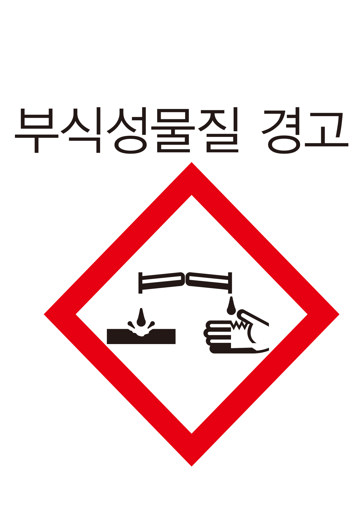 부식성물질 경고(205)