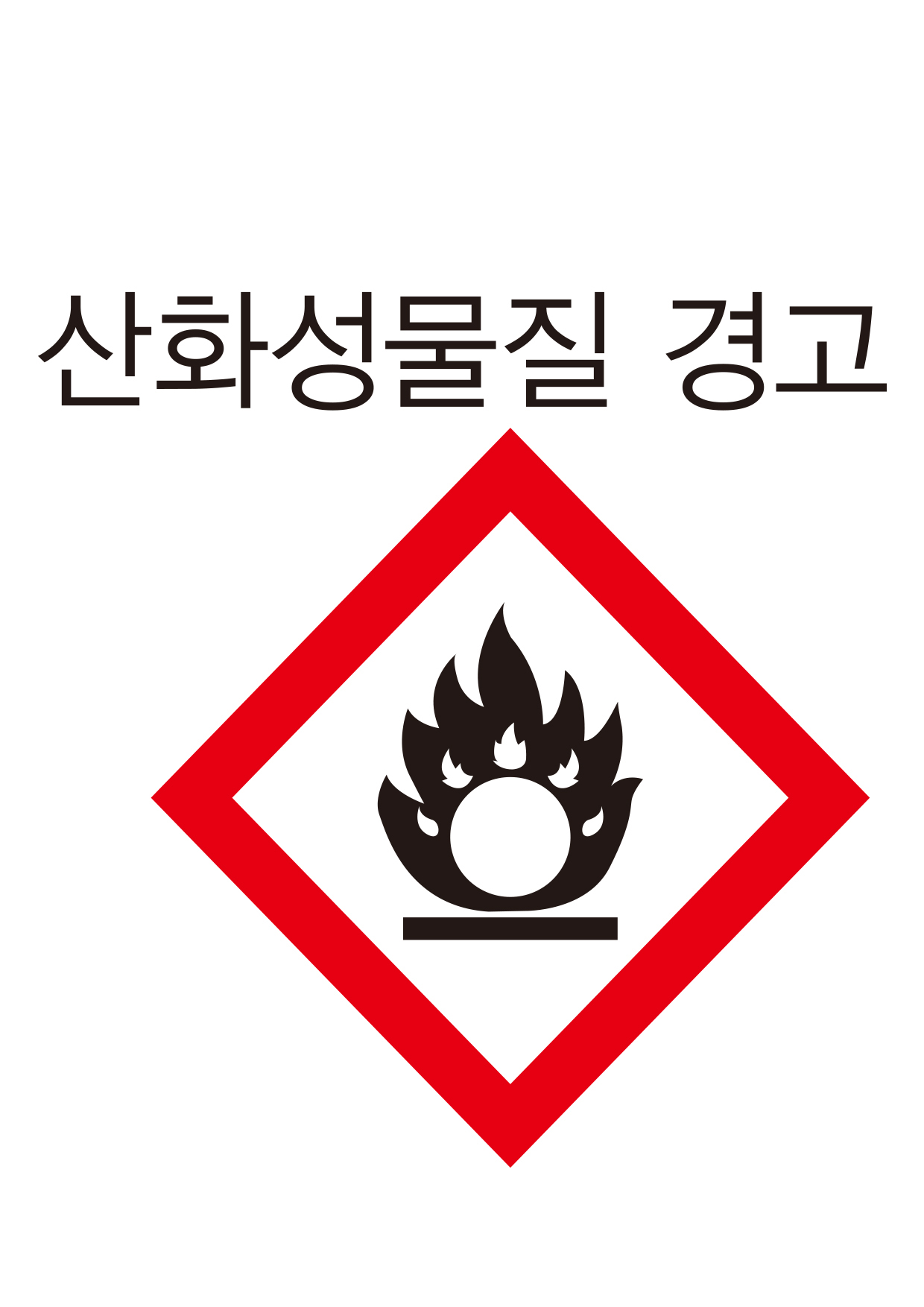 산화성물질 경고(202)