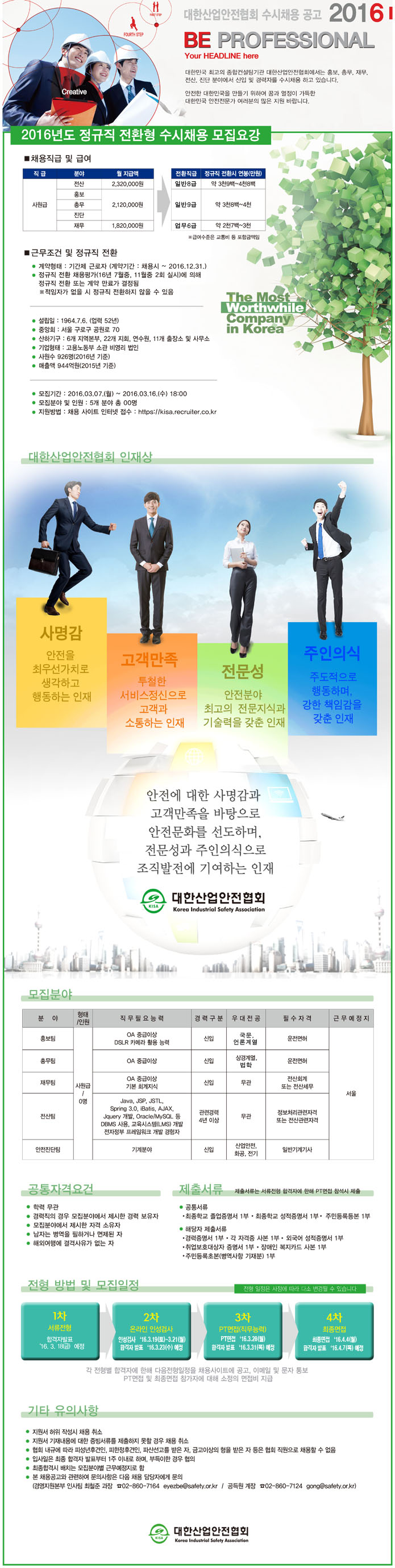 2016년도 정규직 전환형 수시채용 공고